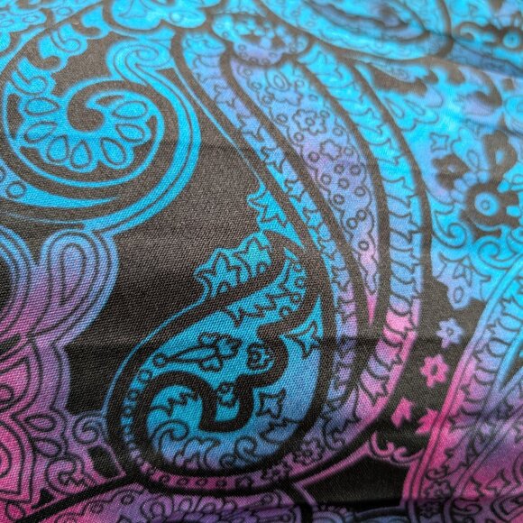 Sequin Hearts Paisley Pleated Maxi Dress Whimsigoth Gown Small Wedding Guest - Picture 13 of 15